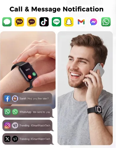 Miniatura 5 de Smart Watch, Fitness Watch for Women Men with 24/7 Heart Rate/Blood Pressure Monitor,Pedometer, Sleep Tracker, 120+ Sport Modes, IP68 Waterproof