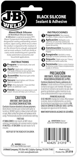 Miniatura 2 de Sellado J-B Weld Negro Rtv, 3 oz, Negro