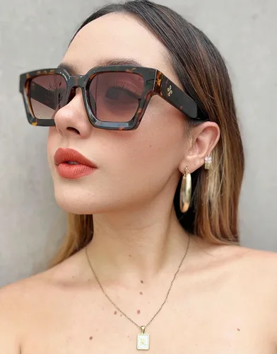 Miniatura 53 de VISOONE Moda 100% UV400 Protección Rectángulo TR90 Y2K Gafas de sol Accesorios para Mujeres Hombres RIVER, Carne de suelo/Gris Rosa