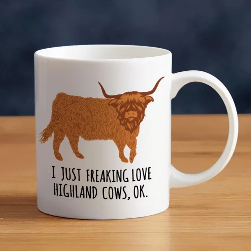 Miniatura 8 de Taza de café de cerámica con estampado de vaca Kawaii para mujeres, mamá o hija