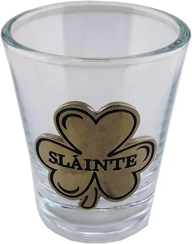 Miniatura 3 de Juego de 3 vasos de chupito, diseño irlandés, adorno celta, arpa, trébol, Slainte Claddagh, Irlanda, artículo de bar, recuerdo, regalo