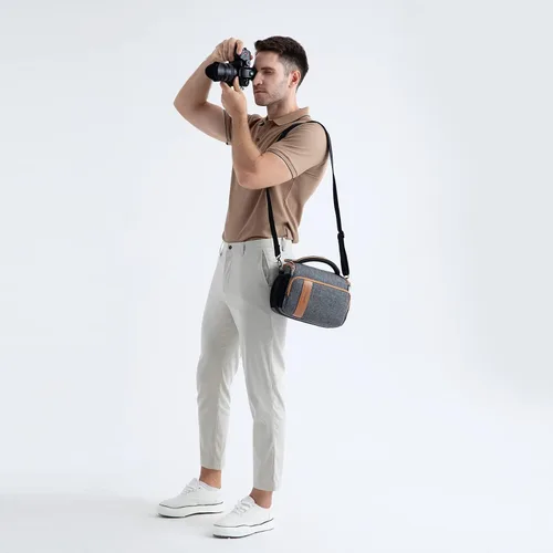 Miniatura 7 de DOMISO Bolsa para cámara Bolsa de hombro impermeable antichoque, flor