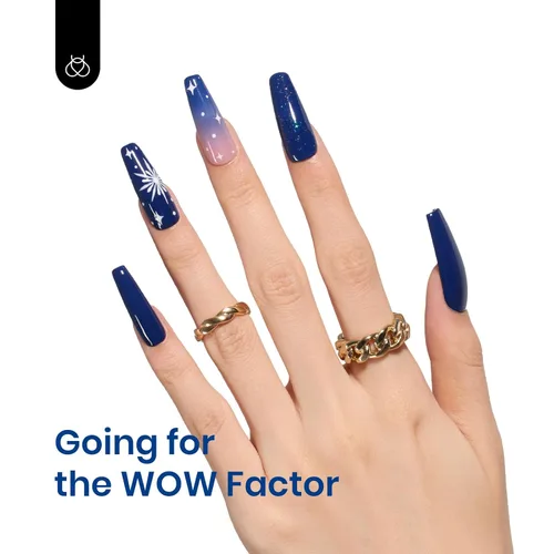 Miniatura 2 de Beetles - Esmalte de uñas de gel azul medianoche de 0.5 fl oz (0.5 fl oz), color azul marino medianoche, esmalte de gel que se absorbe con lámpara D