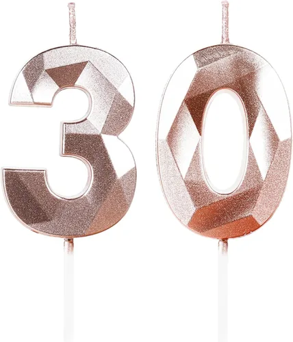 Miniatura 219 de Velas de cumpleaños número 15, velas número 15, velas de feliz cumpleaños de oro rosa para pastel, decoraciones de cobertura de pastel de diseño 3D