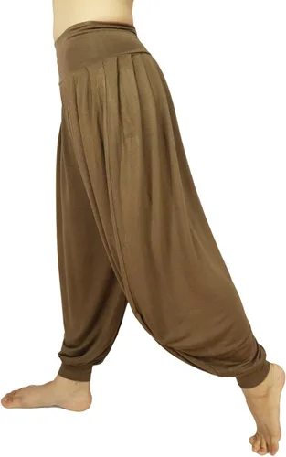 Miniatura 4 de Lovely Creations Pantalones holgados con cintura elástica y harem Aladdin para mujer