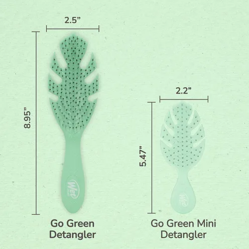 Miniatura 7 de Wet Brush Go Green Cepillo desenredante para cabello, verde, cerdas IntelliFlex ultrasuaves, sueltan enredos y aflojan suavemente nudos mientras