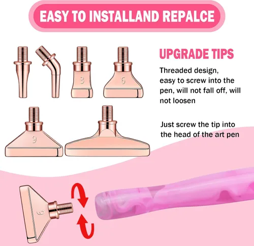 Miniatura 3 de Sttargxing Kit de 27 bolígrafos de pintura de diamante, 12 puntas de acero inoxidable con 12 arcilla, accesorios de pintura de diamante 5D, repuesto
