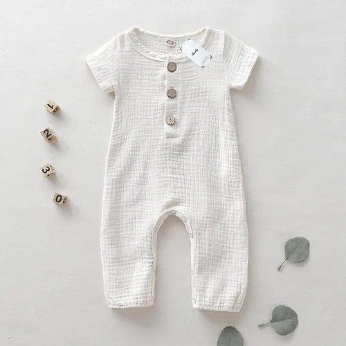 Miniatura 4 de Saeaby Ropa de bebé recién nacida, mameluco de lino de algodón, overol de una pieza, traje de otoño e invierno