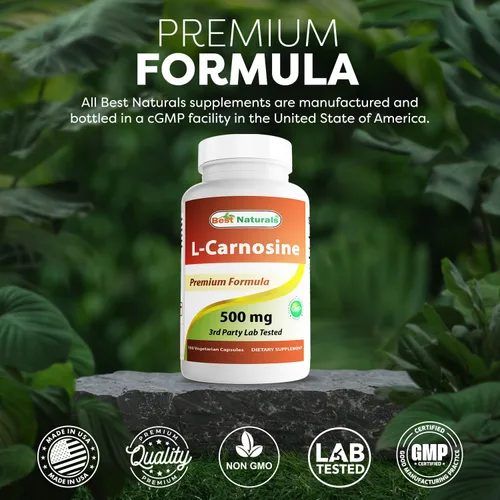 Miniatura 5 de Best Naturals L-Carnosina 500 mg 100 Vcaps (100 unidades (paquete de 1))