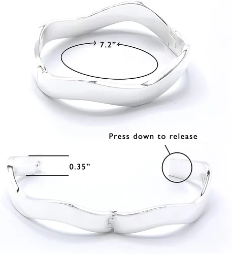 Miniatura 5 de MARSHAL METAL - Pulsera de moda chapada en plata pulida
