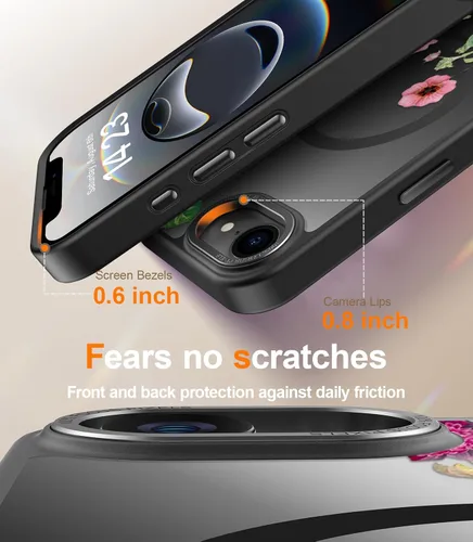 Miniatura 60 de Goodon para iPhone 15 Pro Max con protector de pantalla de privacidad, compatible con Magsafe, funda translúcida mate a prueba de golpes - Linda