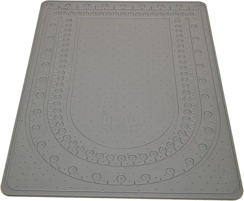 Miniatura 7 de The Beadsmith Alfombrilla adhesiva para cuentas: 5.5 x 3.25 pulgadas, tamaño pequeño, color gris, almohadilla antideslizante, tecnología de enjuague