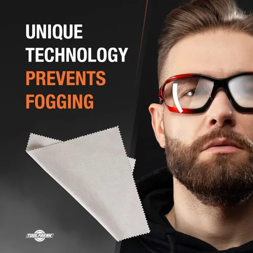 Miniatura 2 de ToolFreak Paquete de 2 paños para lentes antiniebla, tecnología única que evita el empañamiento en los lentes, lentes, cámara del teléfono, espejo