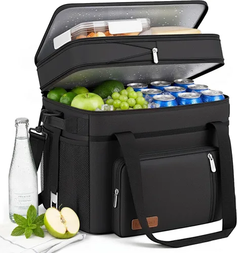 Miniatura 23 de MIYCOO – Bolsa de almuerzo y lonchera para hombres y mujeres, bolsa de almuerzo doble con aislamiento a prueba de fugas, suave y grande, lonchera