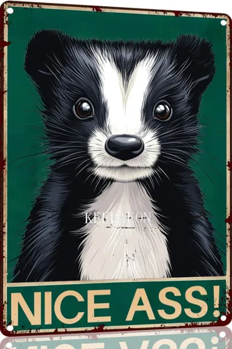 Miniatura 19 de Skunk Bathroom Wall Decor Signs Metal Aluminum Sign Remember to Wipe Bathroom Decor Weird Stuff 12x8 Inches Decor Funny Poster Funny Bathroom 8294