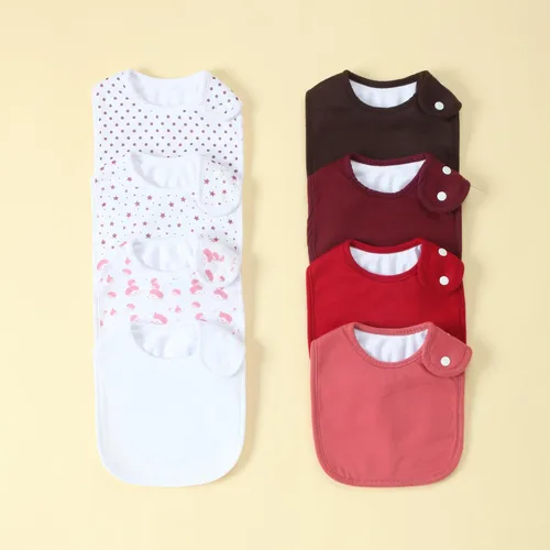 Miniatura 7 de Baberos impermeables para niños y niñas, suaves y absorbentes, bandana, juego de baberos para bebés recién nacidos de 0 a 12 meses