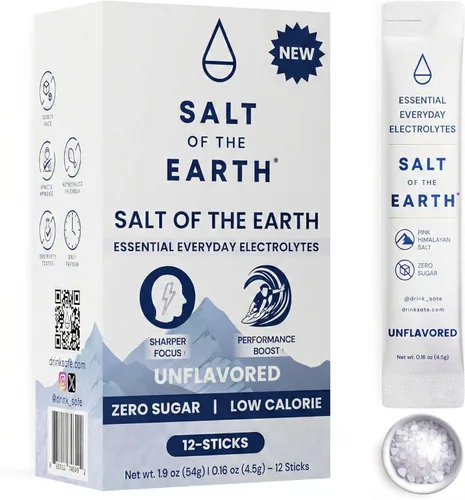 Miniatura 21 de Salt of the Earth - Polvo de electrolitos premium sin azúcar - Hecho con sal rosa del Himalaya - Paquetes de polvo para hidratación Ingredientes