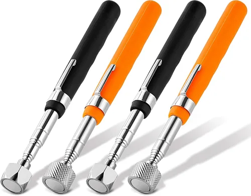 Miniatura 8 de Juego de herramientas de recogida magnética flexible de 2 piezas, 5 libras, recogida de extensión flexible de resorte de 23.6 pulgadas, con diseño