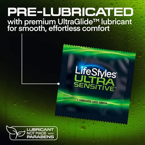 Miniatura 4 de LifeStyles Preservativos Ultra Sensibles de Látex Natural Lubricados Premium Paquete de Valor - 50 Unidades, 1 Paquete - Triple Probados