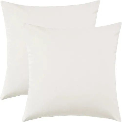 Miniatura 7 de Juego de 2 fundas de almohada de terciopelo para sofá y cama, 18 x 18 pulgadas, color malva