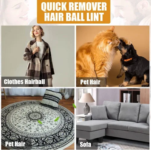 Miniatura 7 de 3 unidades de removedor de pelo de mascotas, removedor de pelusas, rastrillo de alfombra, limpiador de pelusas, raspador de alfombras, removedor