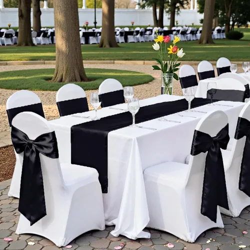 Miniatura 202 de mds - Lote de 10 lazos de satén para sillas de boda y eventos, para decoración de fiestas, 30 colores, Satin, 10 Verde oliva