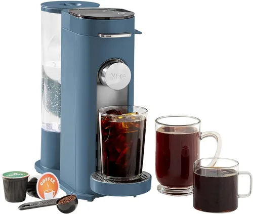 Ninja Pods & Grounds - Cafetera de una sola porción, compatible con cápsulas K-Cup, depósito de 56 onzas, tamaños de preparación de taza de 6 onzas