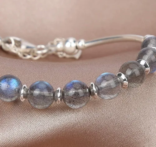 Miniatura 5 de Jan&Dee Manual Original Labradorite Moonstone Crystal Bracelet