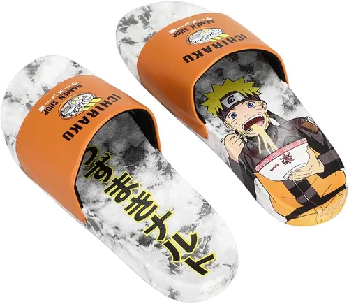 Miniatura 3 de Bioworld Naruto Shippuden Ichiraku Ramen Shop - Sandalias para hombre, Blanco