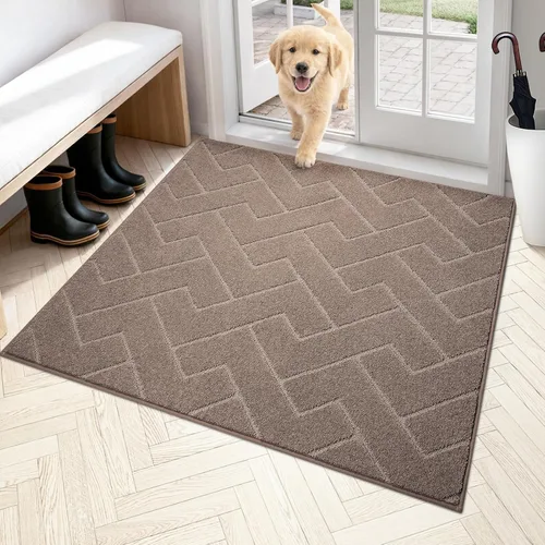Miniatura 75 de PURRUGS Alfombra de fácil cuidado de 6 x 9 pies, antideslizante, lavable a máquina, tapete para puerta de perro, resistente a las manchas