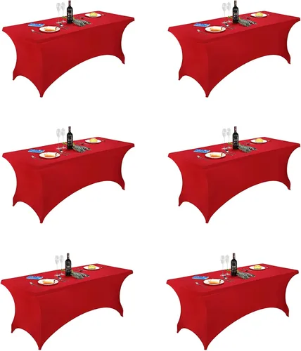 Miniatura 145 de FORLIFE - Funda de mesa de elastano, mantel ajustado de 4 pies para mesas rectangulares, funda elástica para patio, universal para bodas, banquetes