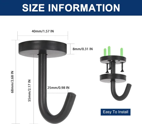 Miniatura 2 de NearMoon Ganchos para Abrigos, Ganchos de Montaje en Pared para Colgar Sombrero, Bolso, Bata, Perchas de Toalla de Acero Inoxidable 304 Resistente