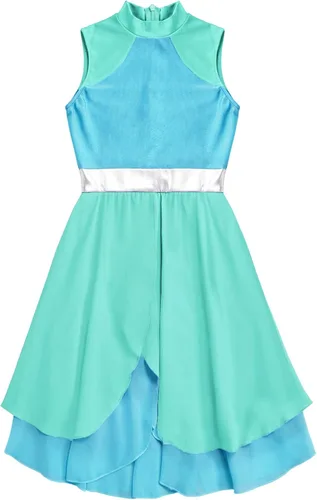Miniatura 53 de CHICTRY Vestido de baile lírico sin mangas asimétrico para niñas, disfraz de adoración litúrgica contemporánea