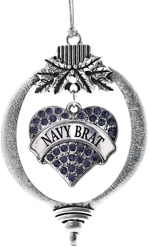 Miniatura 167 de Inspired Silver Adornos festivos de dije de corazón pave de plata con circonitas cúbicas