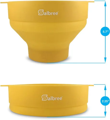 Miniatura 7 de Salbree - Crispetera para microondas, la sana alternativa a las palomitas de maíz de bolsa para microondas, 18 colores para elegir Amarillo