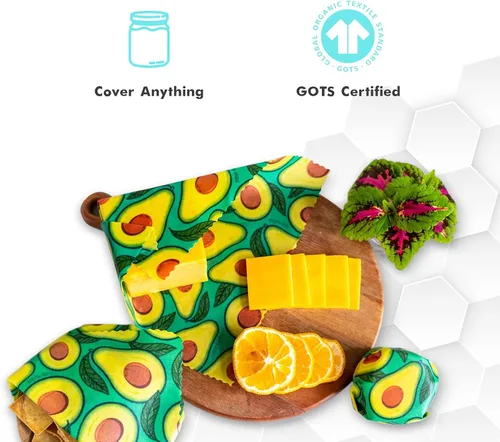 Miniatura 7 de Meli Wraps - Rollo de cera de abeja reutilizable, envolturas de cera de abejas sin residuos para cubrir alimentos, rollo de cocina