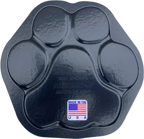 Miniatura 4 de AUTUMN USA - Juego de 2 moldes de piedra escalonada con estampado de patas de perro y gato para decoración de jardín antideslizante