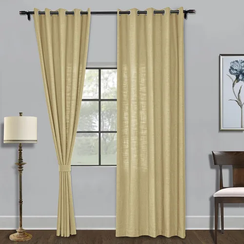 Miniatura 14 de Fcosie Cortinas de lino de 50 pulgadas de ancho x 63 pulgadas de largo, paneles de cortina filtrantes de luz, paneles de cortina con ojales