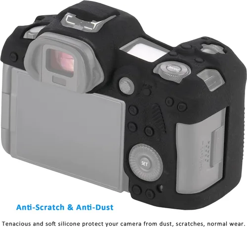 Miniatura 2 de Funda para cámara Canon EOS R5, textura antideslizante, ajuste cómodo, funda protectora de goma de silicona suave para cámara, funda protectora