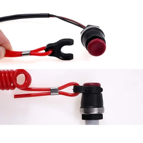 Miniatura 3 de ZOOKOTO Cable de interruptor de muerte, interruptor de apagado de motor fuera de borda y cordón de seguridad para Mercury Tohatsu marino