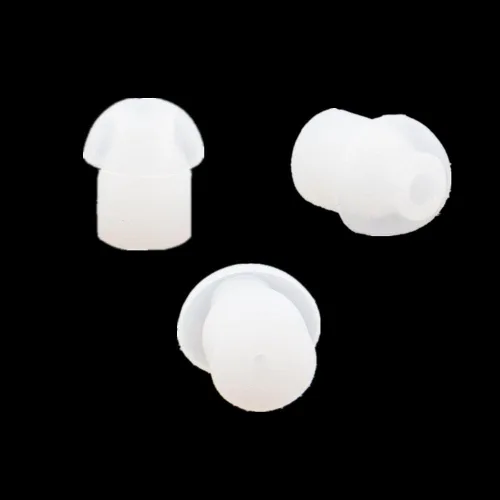 Miniatura 2 de Lsgoodcare 20 piezas de almohadillas de silicona blanca suave con forma de hongo de repuesto cómodo, cubiertas de tubo acústico compatibles