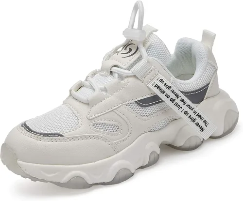 Hetios Zapatos para niños y niñas, ligeros, atléticos, para correr, transpirables, de punto, para la escuela (bebéniño pequeñoniño grande)