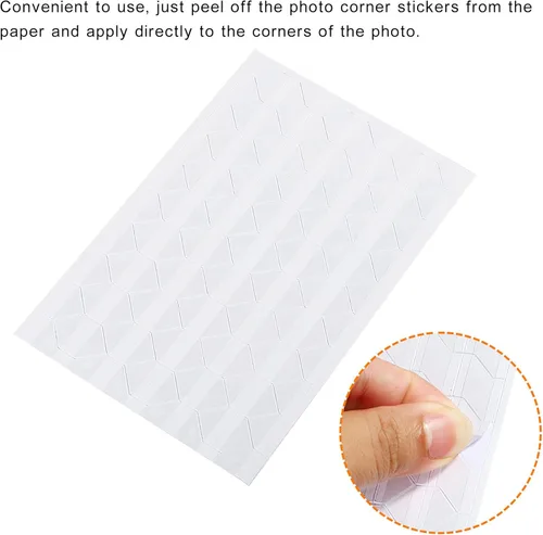 Miniatura 4 de PATIKIL Adhesivo de esquina para fotos, 20 hojas/2040 unidades, etiqueta autoadhesiva de PVC para montaje de fotos, diario, álbum, diario, álbum