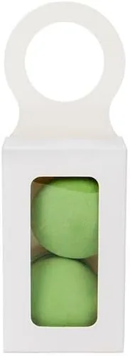 ClearBags Caja de botella de vino de papel blanco con ventana, tamaño: 2 1/4 "x 1 1/8" x 3 7/8", cajas de regalo plegables colgantes, sostiene