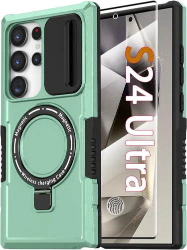 Miniatura 42 de Funda magnética para Samsung Galaxy Note 20 Ultra con soporte de anillo [con protector de pantalla] [Compatible con carga inalámbrica MagSafe] Funda