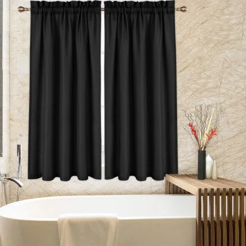 Miniatura 14 de CAROMIO - Cortina para cocina, cortina texturizada, cortinas para ventana de baño, varios tamaños