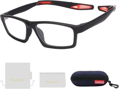 Miniatura 13 de SooGree Gafas de racquetball, gafas deportivas, gafas de seguridad para pickleball baloncesto fútbol gafas anti absorción de golpes