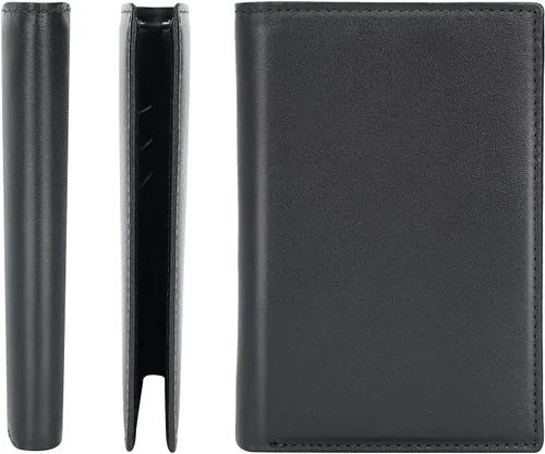Miniatura 2 de Polare - Cartera de cuero con bloqueo RFID funcional para pasaporte, Negro -, Cartera con bloqueo RFID