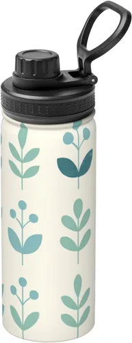 Miniatura 18 de litchi Printed Insulated Water Bottle, 18oz Stainless Steel Funny Travel Mug, Leakproof Hot & Cold for Sports, Gym, Hiking