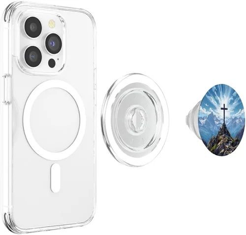 Miniatura 4 de Summit Cross Hiking Landscape PopSockets MagSafe PopGrip for iPhone